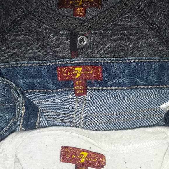 4t, 2 piece boys 7 for all mankind outfit - Picture 4 of 4